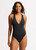 Cross Back One Piece- Black