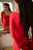Luly Slim Rib Dress- Ruby Red