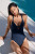 SF Collective Deep V One Piece- True Navy