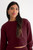 Waffle Boxy L/S- Burgundy