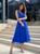 Midi Dress with Tulle Skirt - Blue