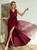 Maxi Dress with Lace Top and Tulle Bottom - Marsala