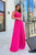 Maxi Dress with Lace Top and Tulle Bottom - Pink