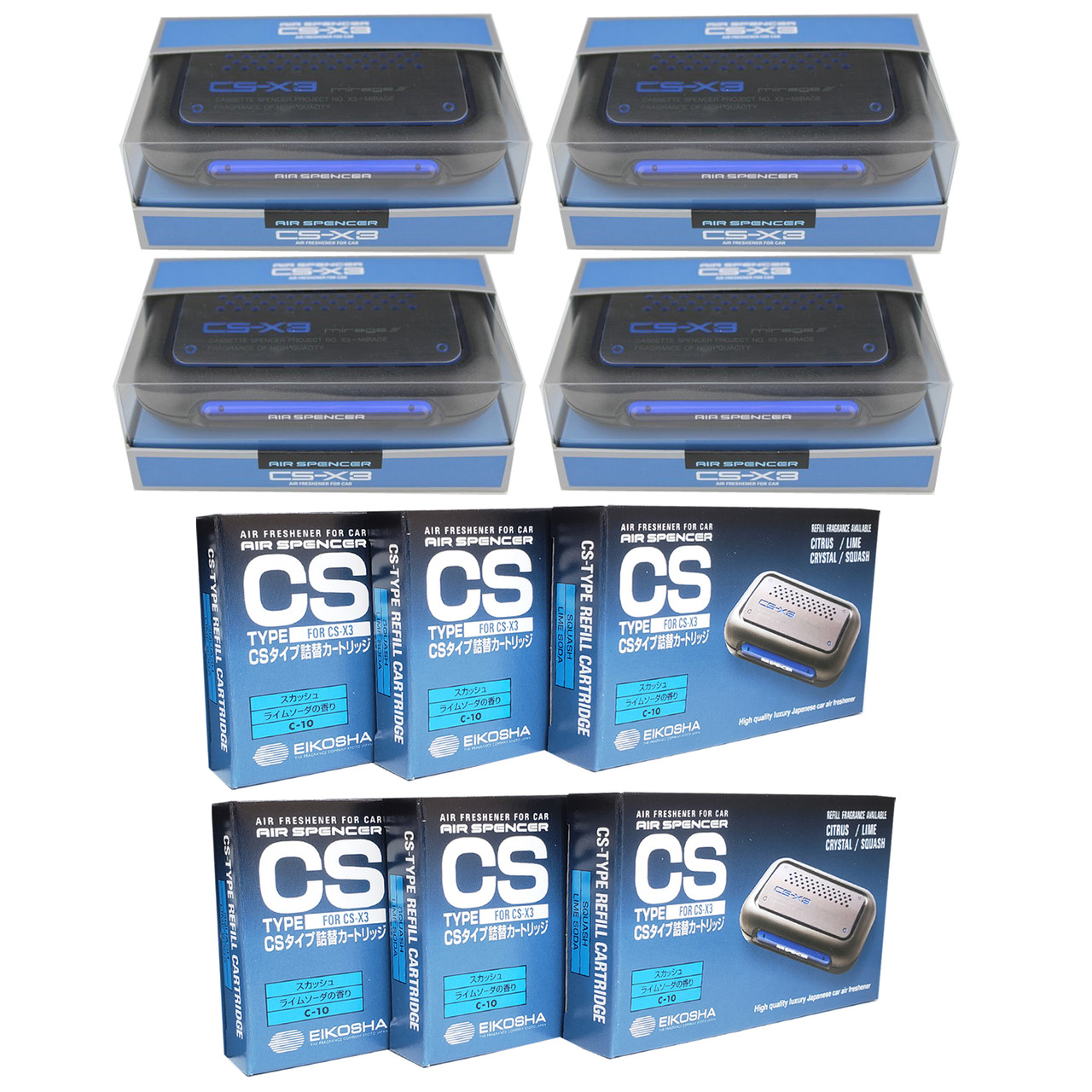 【honeyページ③】 Wholesale CSX3 4 Packs of Unit and 6 Refill Squash Scent