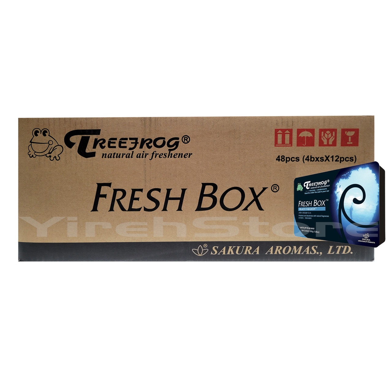 Treefrog Fresh Box Black Squash Scent Air Freshener 48-pcs, 1