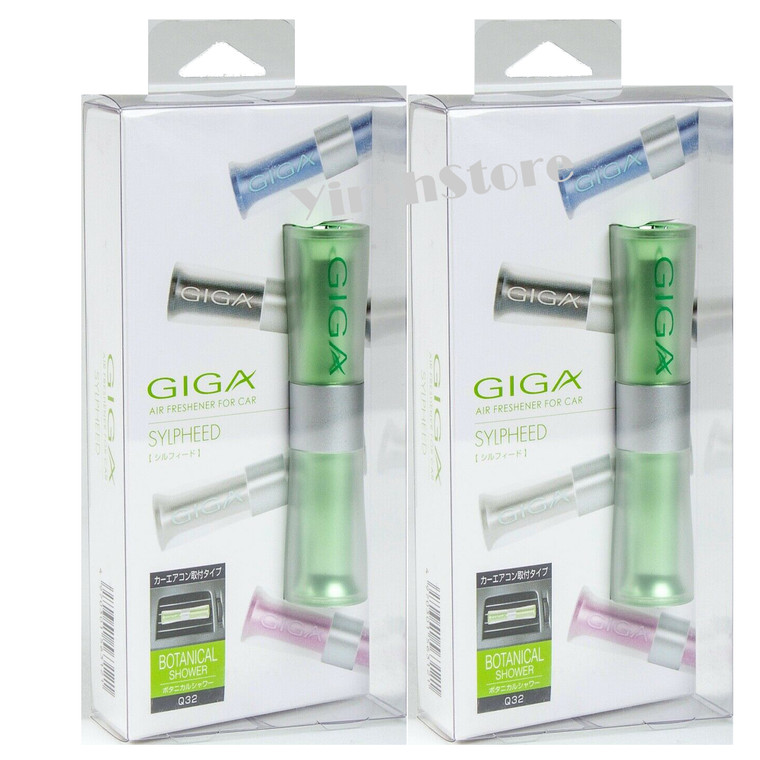 Air Spencer Sylpheed Giga Clip Botanical Shower scent 2-pack, Slim Elegant Design, Graceful Color, Solid/Spill proof, Car Vent Clip Air Freshener