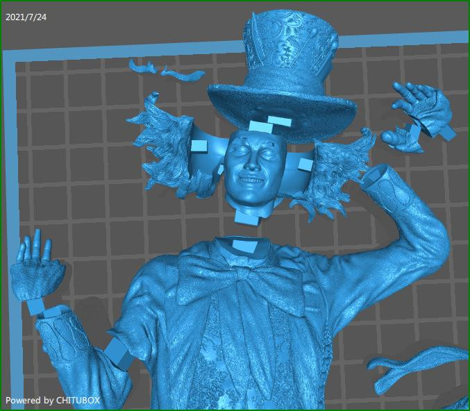 Mad Hatter Alice in Wonderland STL File for 3D Print