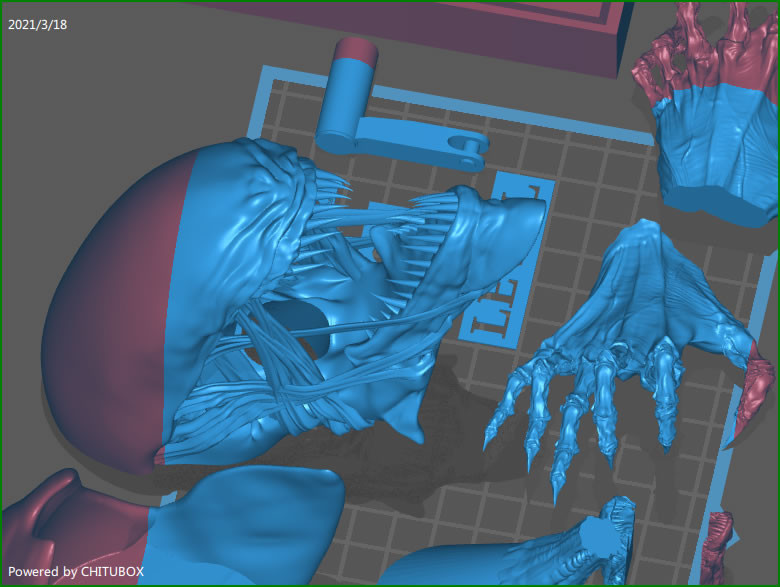 Queen Alien Xenomorph Wall Sculpture STL File for 3D Print