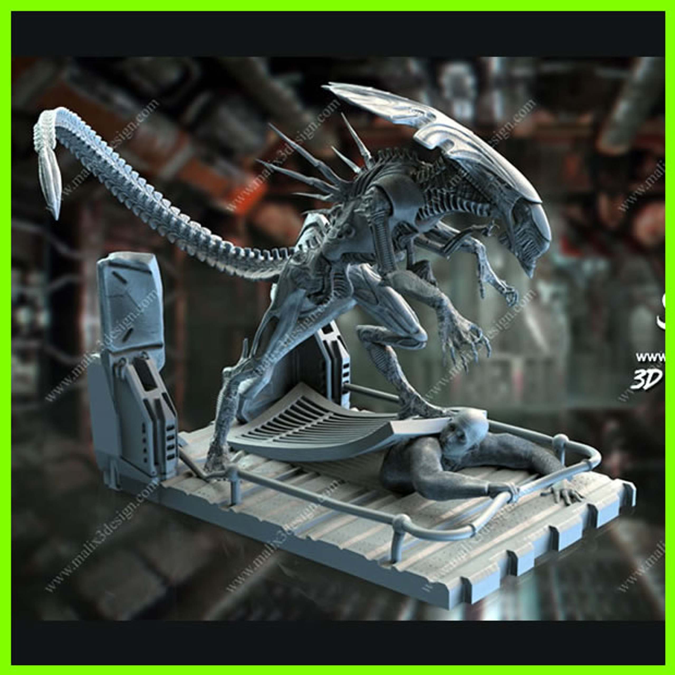 Alien Xenomorph Statue Stl File For 3d Print 