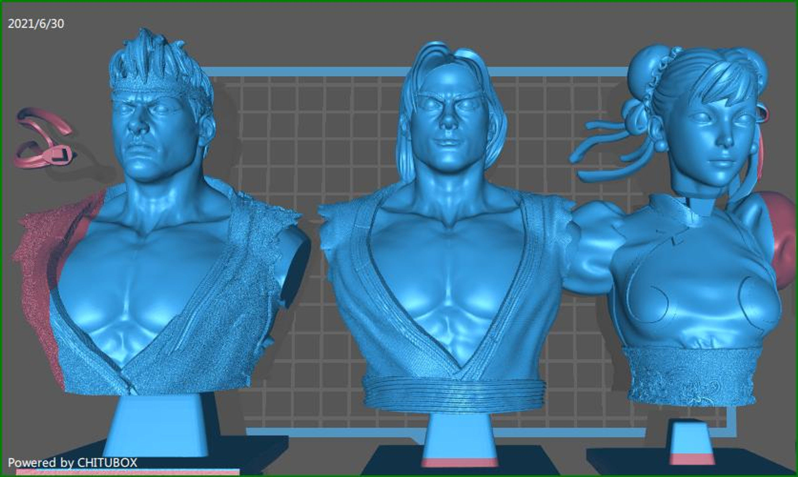 Street Fighter Busts Stl File For 3d Print 0566