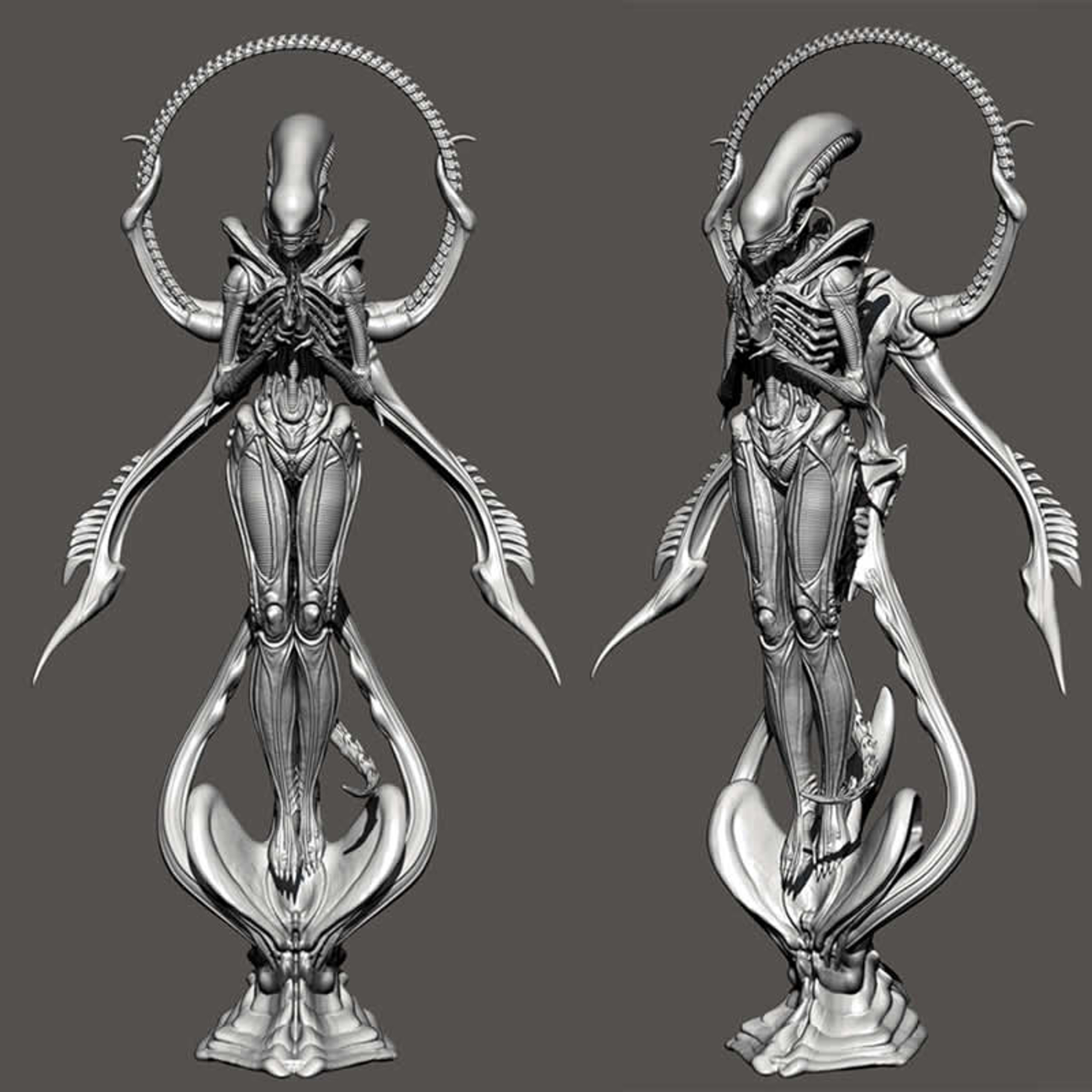 Alien Xenomorph Statue Stl File For 3d Print 