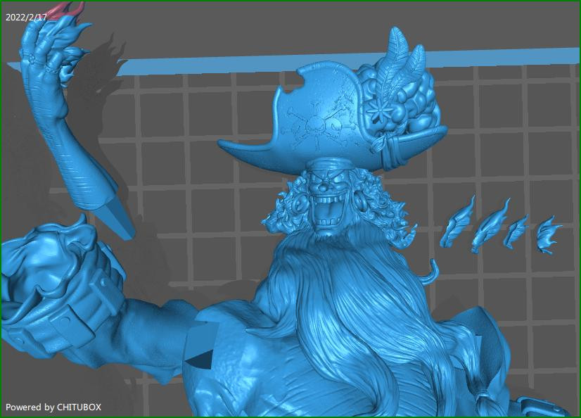 Marshall D Teach One Piece Statue STL File for 3D