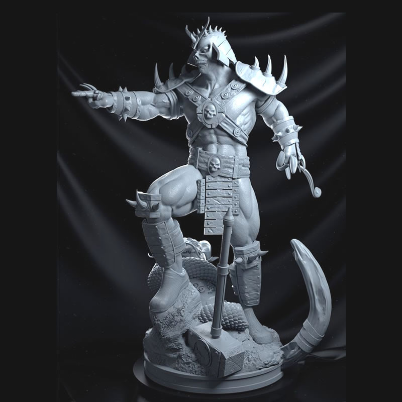 Shao Kahn Mortal Kombat Statue STL File 3D Print