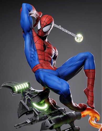 Spiderman Statue - STL File 3D Print