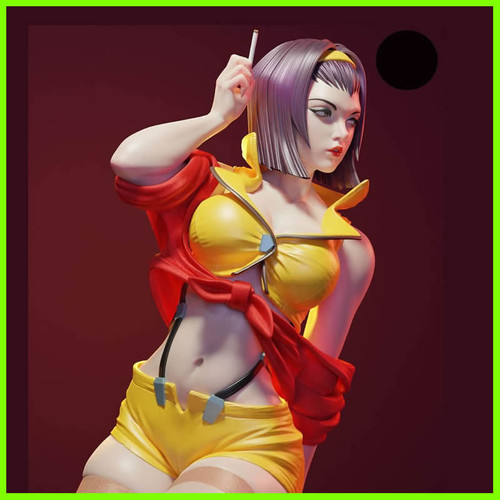 Faye Cowboy Bebop Statue - STL File 3D Print - maco3d