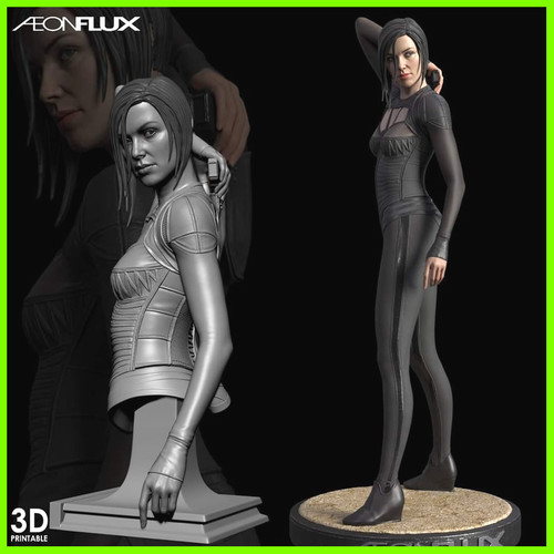 Charlize Theron Aeon Flux - STL File 3D Print - maco3d