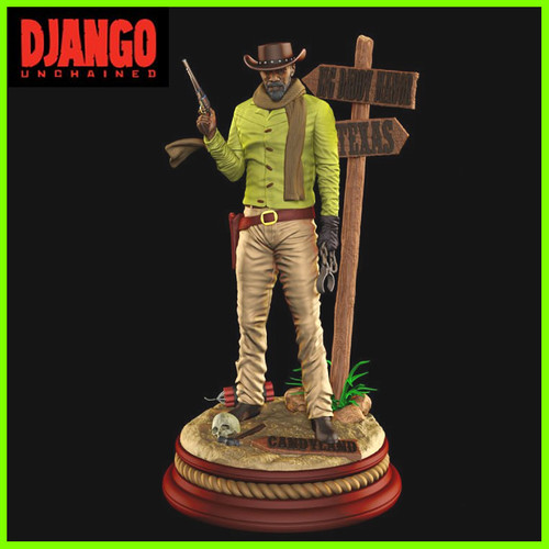 Django Unchained Jamie Foxx Statue - STL File 3D Print - maco3d