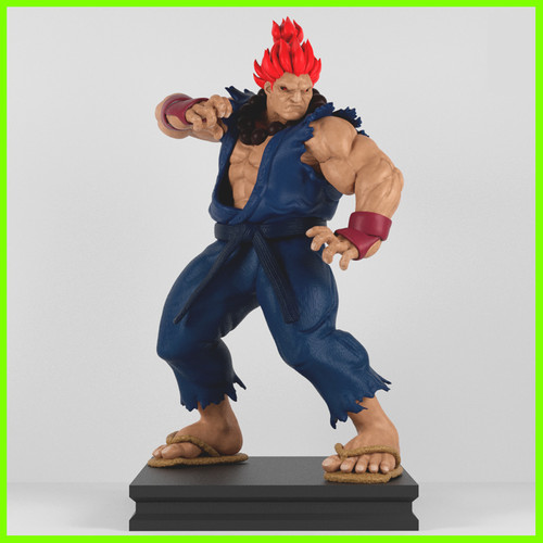 Akuma Street Fighter - STL File 3D Print - maco3d