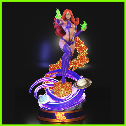 Starfire DC Statue - STL File 3D Print - maco3d