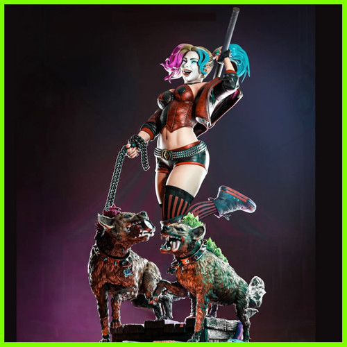 Harley Quinn DC Statue - STL File 3D Print - maco3d