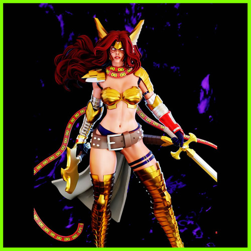 Angela X-Men Statue - STL File 3D Print - maco3d
