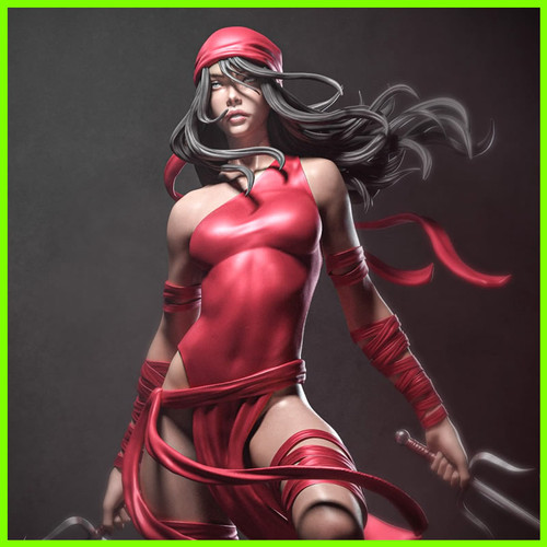 Elektra Statue - STL File 3D Print - maco3d