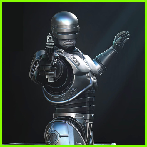 Robocop Statue - STL File 3D Print - maco3d
