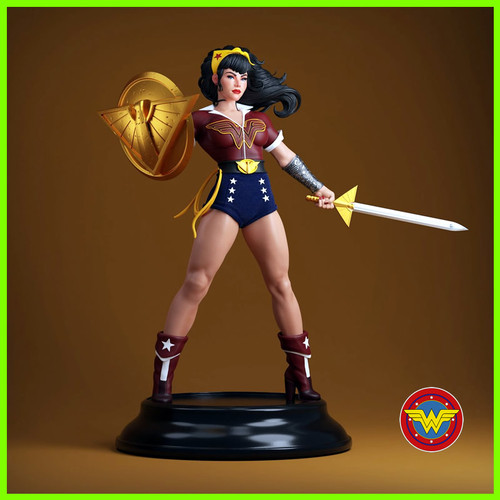 Wonder Woman Bombshells Statue - STL File 3D Print - maco3d