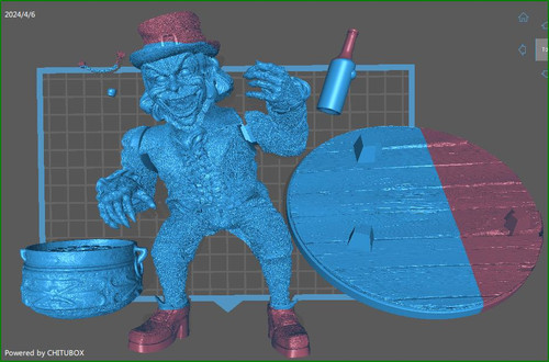 Leprechaun Statue - STL File 3D Print