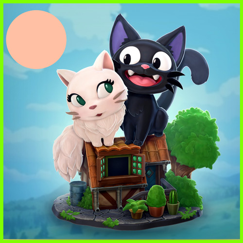 JiJi and Lily Kiki's Delivery Service - STL File 3D Print - maco3d