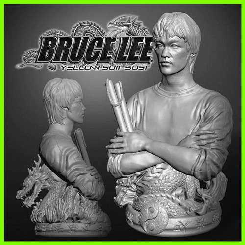 Bruce Lee Bust - STL File for 3D Print - maco3d