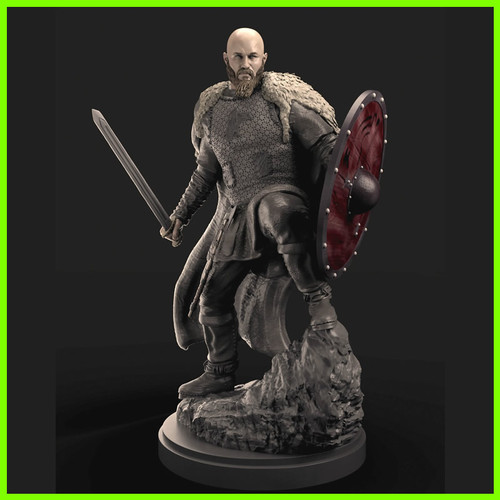 Ragnar Lothbrock Vikings Statue - STL File for 3D Print - maco3d
