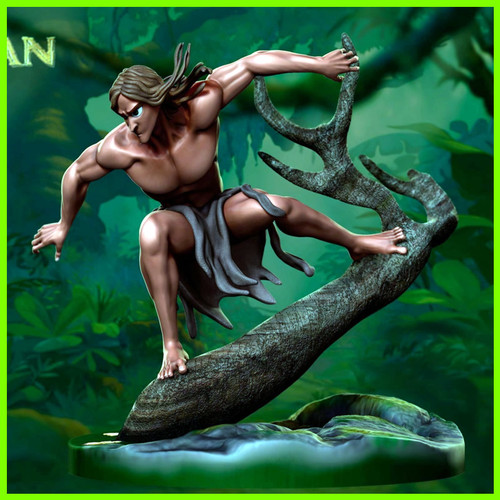 Tarzan Diorama - STL File for 3D Print - [maco3d]