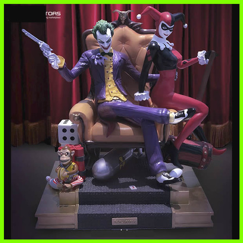 Joker and Harley Quinn Statue - STL File for 3D Print - maco3d
