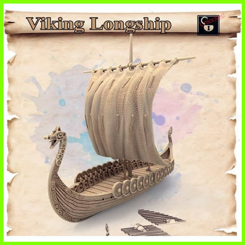 Viking Longship - STL File for 3D Print - maco3d