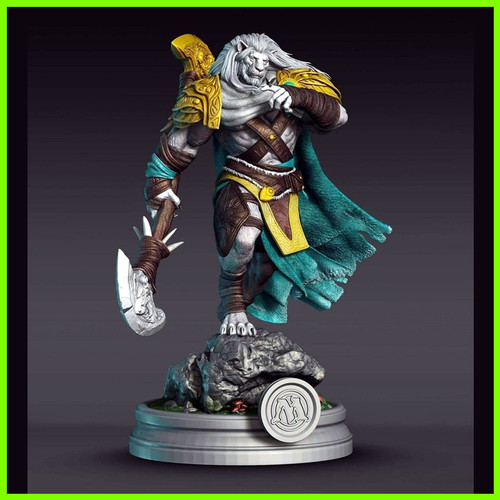 Ajani Goldmane MTG - STL File for 3D Print - maco3d