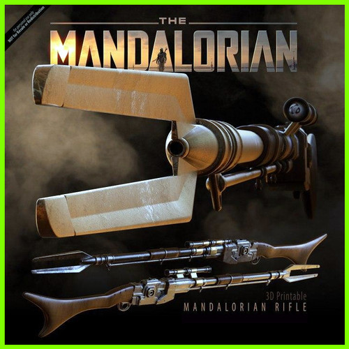 Mandalorian Rifle Props - STL File for 3D Print - maco3d