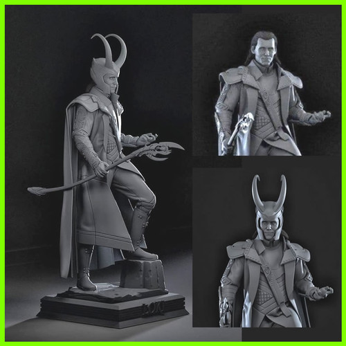 Loki Statue - STL File for 3D Print - maco3d