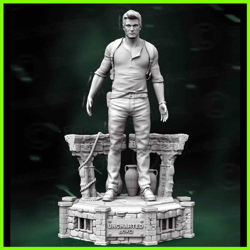 Uncharted Nathan Drake - STL File for 3D Print - maco3d