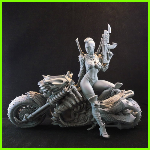 Cyber Metal Biker - STL File for 3D Print - maco3d