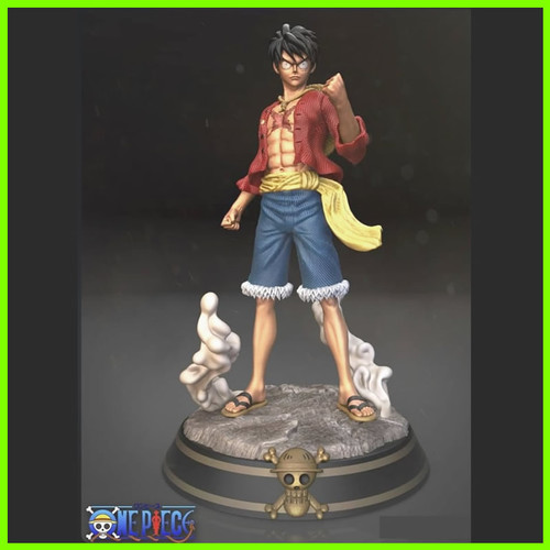 One Piece Monkey D Luffy Statue - STL File for 3D Print - maco3d