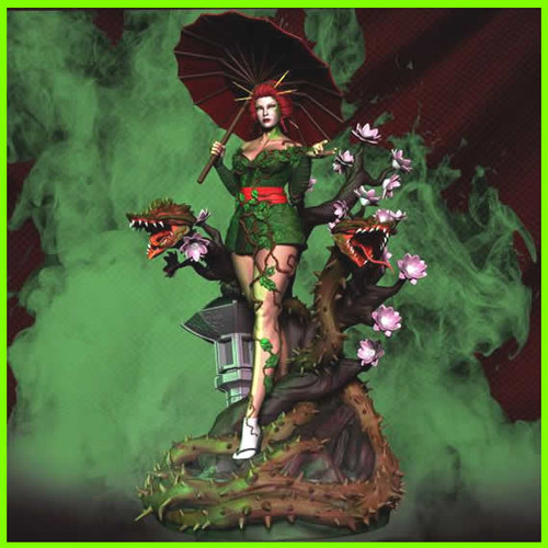 Poison Ivy Statue - STL File for 3D Print - maco3d