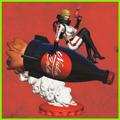 Nuka Cola Statue - STL File for 3D Print - maco3d