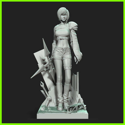 Yuffie Final Fantasy Statue - STL File for 3D Print - maco3d