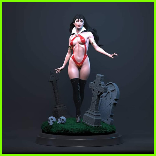Vampirella Sexy Statue - STL File for 3D Print - maco3d