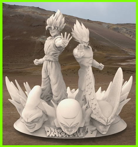 Goku and Vegeta Dragon Ball Z - STL File for 3D Print - maco3d