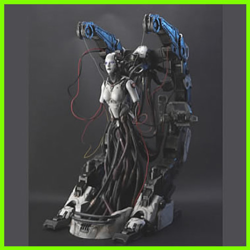 Starcraft 2 Adjutant Statue - STL File for 3D Print - maco3d