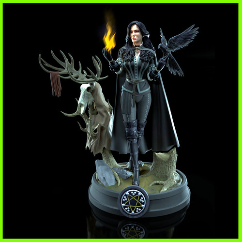 Yennefer The Witcher 3 Statue - STL File for 3D Print - maco3d
