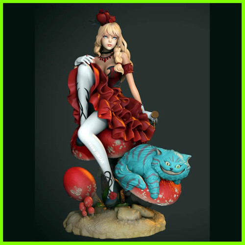 Alice in Wonderland - STL File 3D Print - maco3d