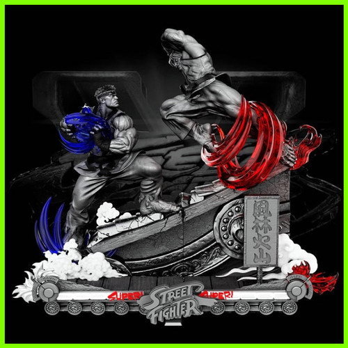 Ryu vs Ken Street Fighter Statue - STL File 3D Print - maco3d